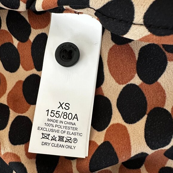 NWT Kate Spade Dotty Leopard Spin Dress Women's XS Animal Print Mini Long Sleeve - Picture 6 of 8